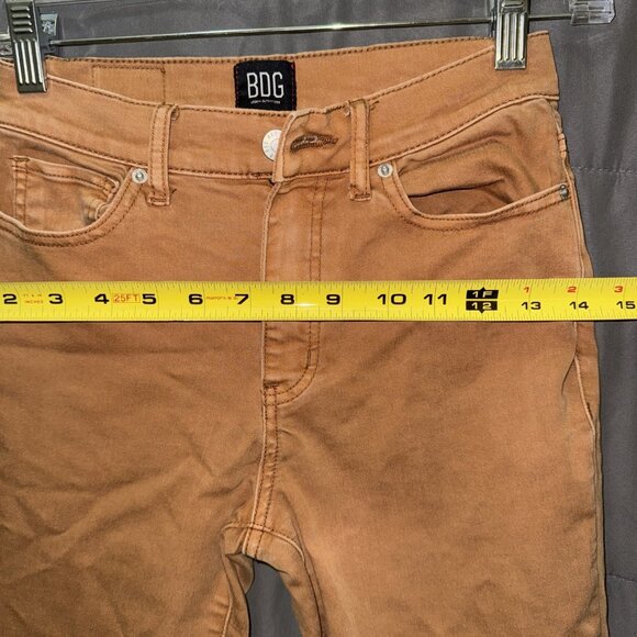 BDG Twig High Rise Skinny Jeans Size 24 Stretch Tan Denim 5 Pocket 24x26 - Picture 9 of 14